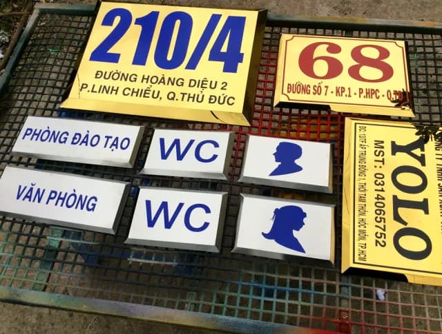 Bảng số nhà inox 304 ăn mòn