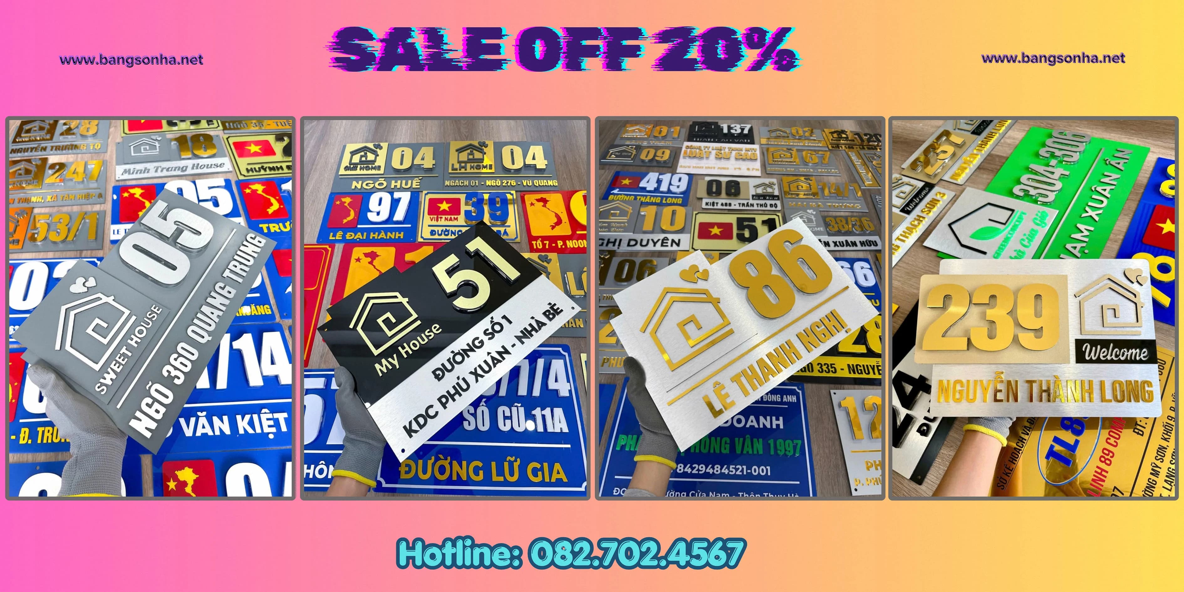 Bangsonha.Net - Chuyên làm bảng số nhà đẹp, bền, giá rẻ tại TPHCM